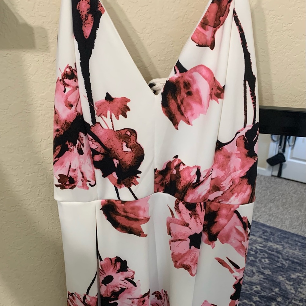 Plus Size Floral Babydoll Mini Dress